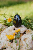 Load image into Gallery viewer, BLACK OBSIDIAN YONI EGG - GIA CERTIFIED