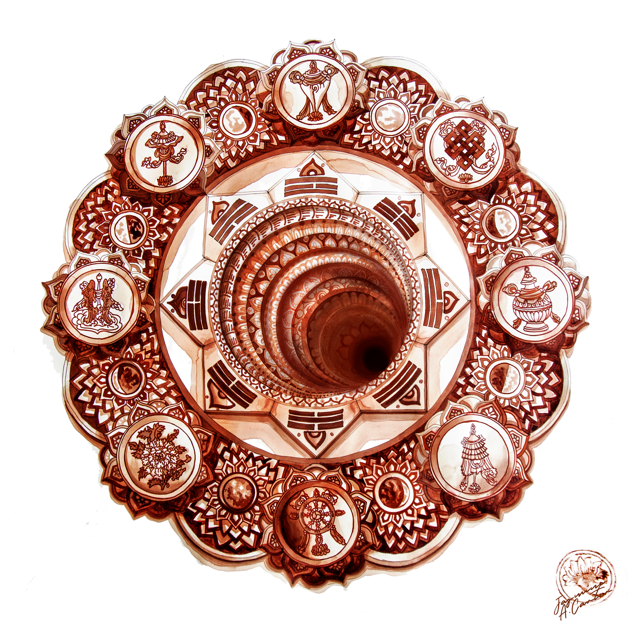 MOON ART | BLACK HOLE MANDALA