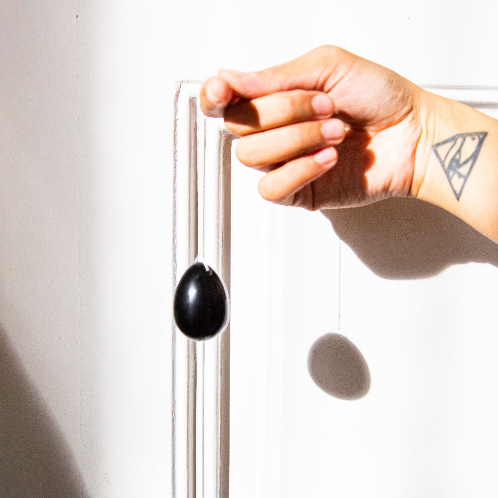 BLACK OBSIDIAN YONI EGG - GIA CERTIFIED