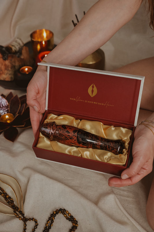 RED OBSIDIAN LINGAM WAND