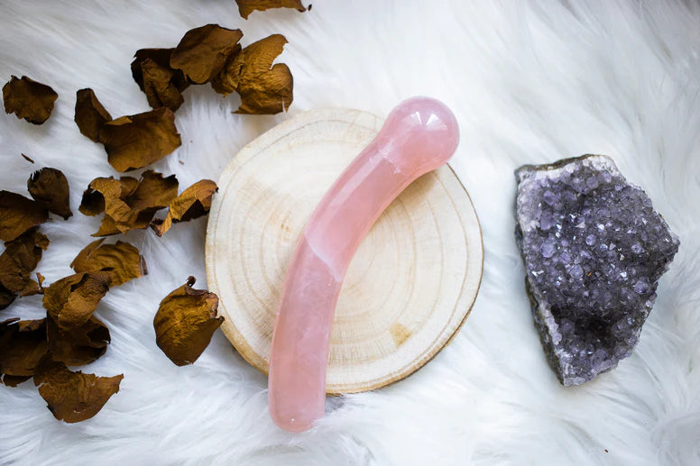 SALE | ROSE CURVED YONI WAND