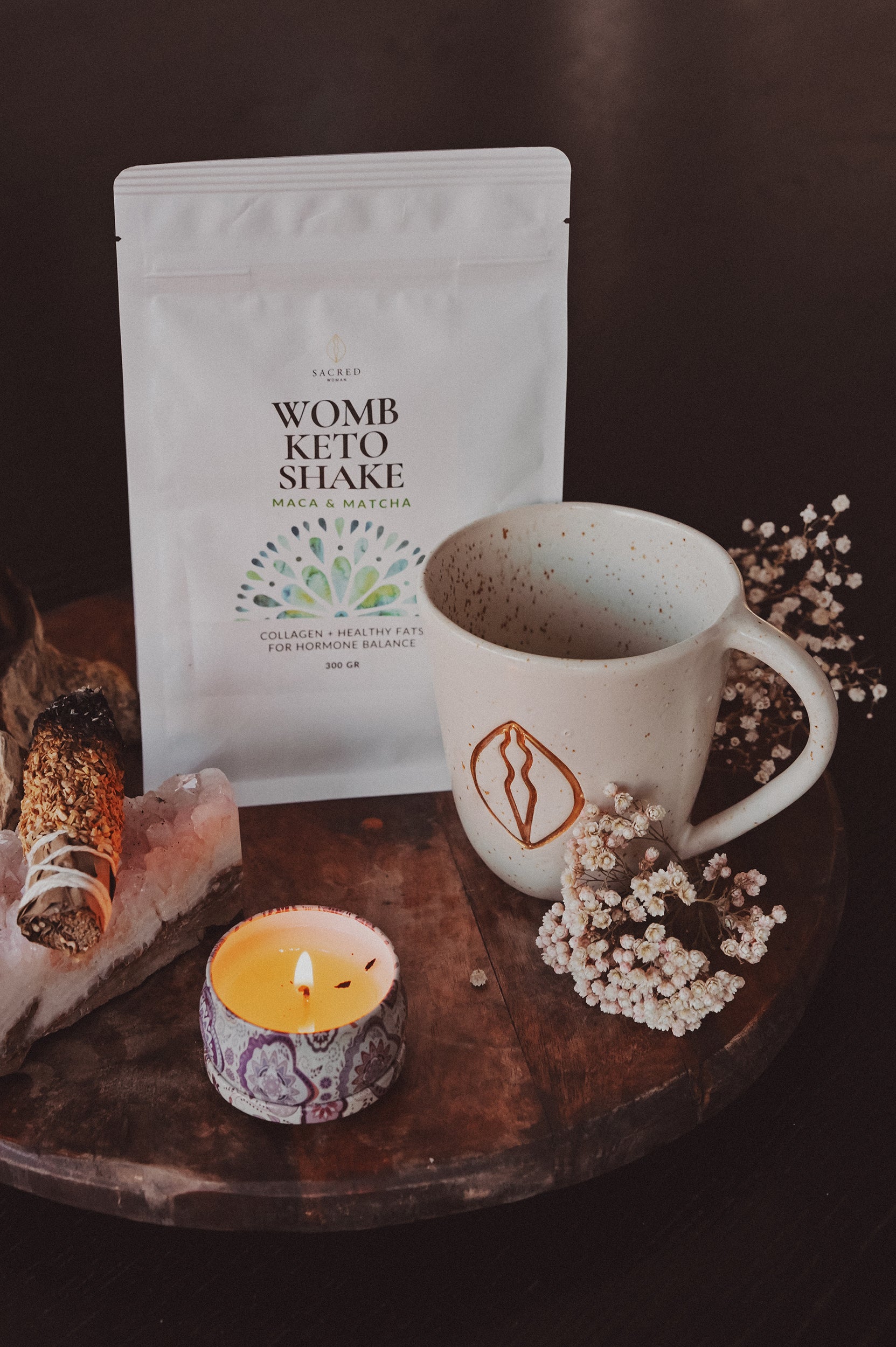 WOMB NOURISHMENT BUNDLE ✦ Womb Keto Shake + Ceramic Mug