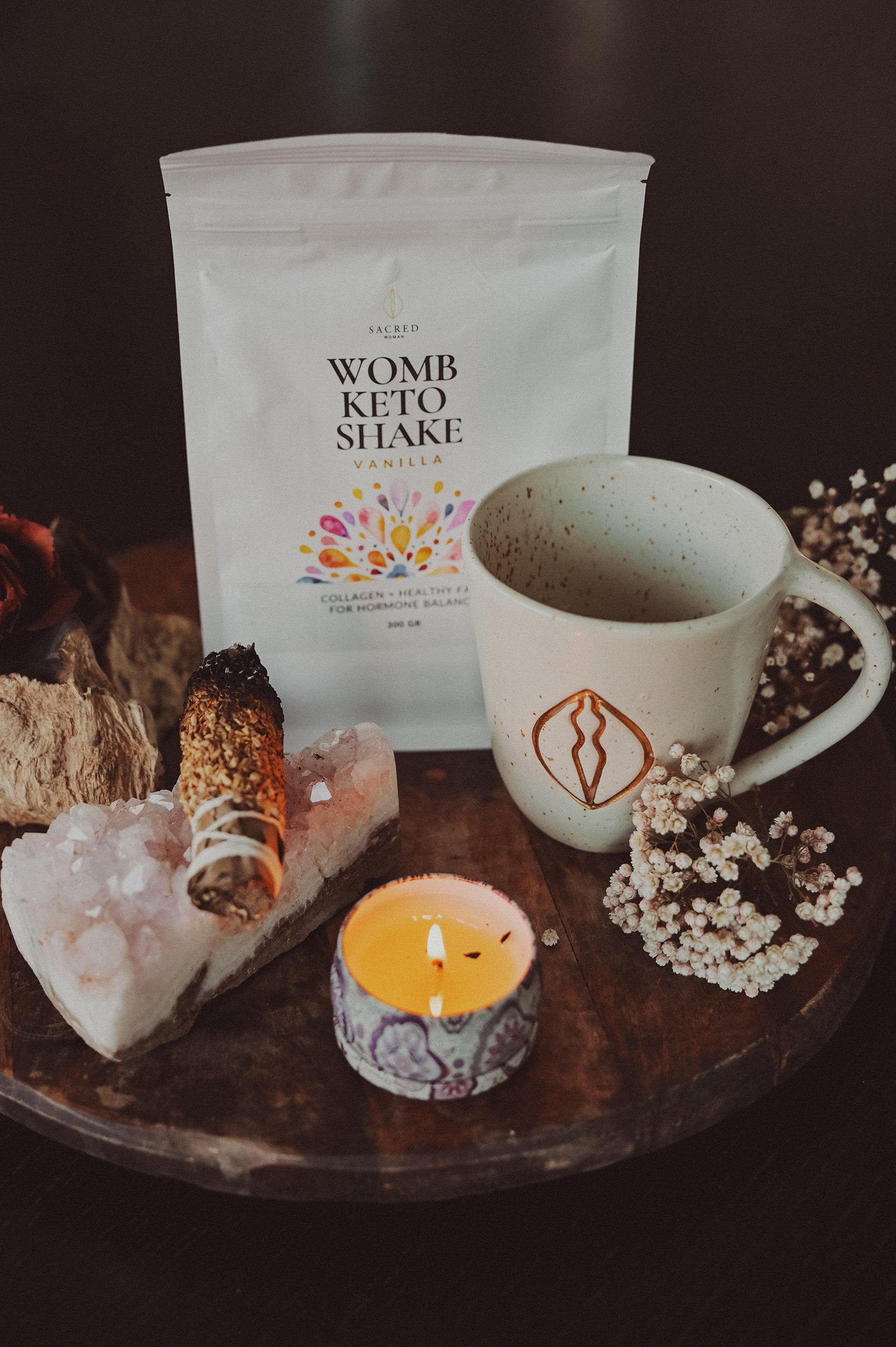 WOMB NOURISHMENT BUNDLE ✦ Womb Keto Shake + Ceramic Mug
