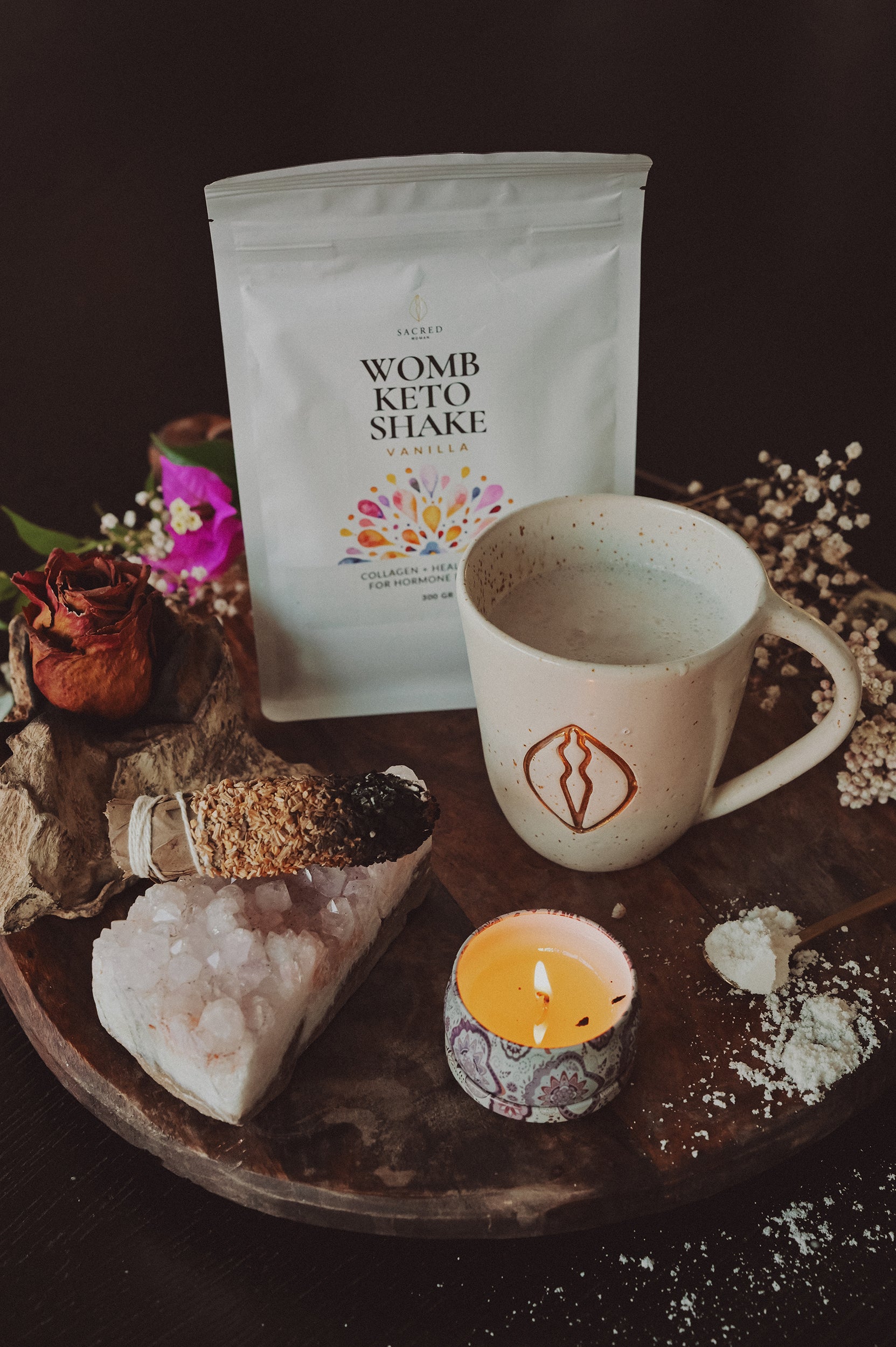 WOMB NOURISHMENT BUNDLE ✦ Womb Keto Shake + Ceramic Mug