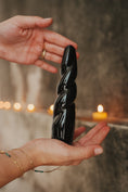 Load image into Gallery viewer, BLACK VENUS SPIRAL YONI WAND
