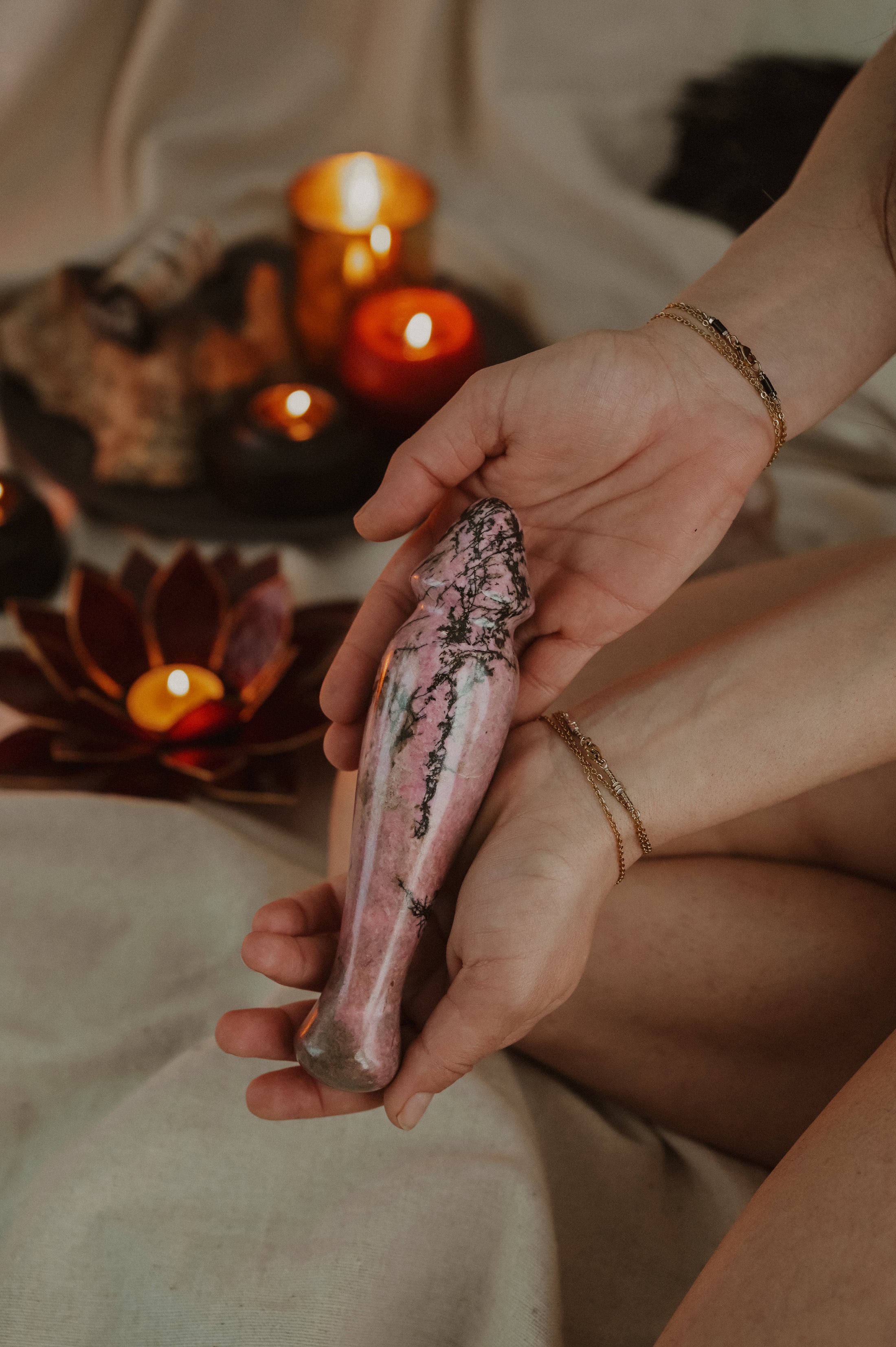 RHODOCHROSITE LINGAM WAND