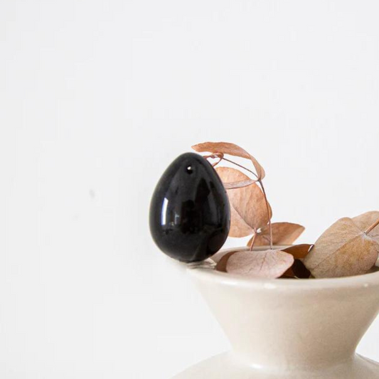 SALE | BLACK OBSIDIAN YONI EGG - GIA CERTIFIED