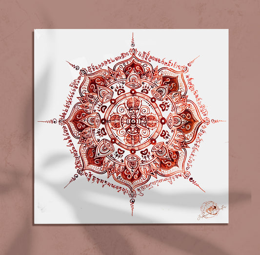 MOON ART | VAJRASATTVA MANTRA YANTRA