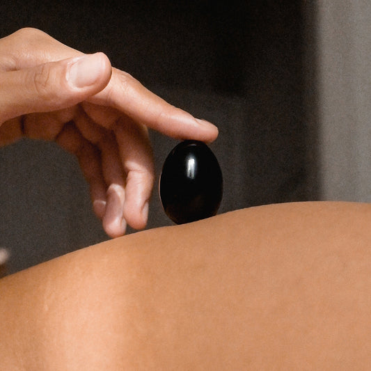 BLACK OBSIDIAN YONI EGG - GIA CERTIFIED