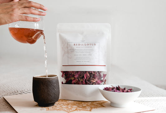 RED LOTUS DRIED CUT PETALS